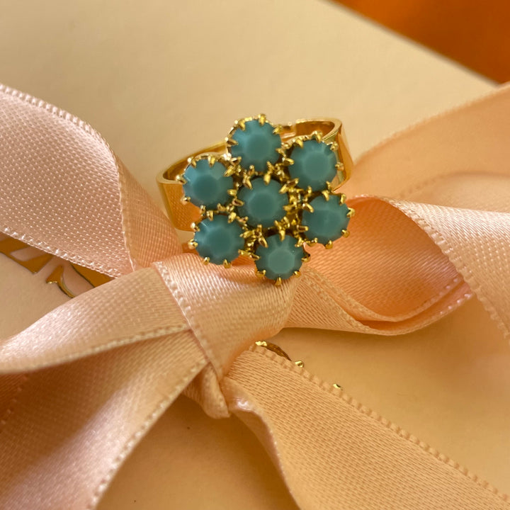 Turquoise studs & ring
