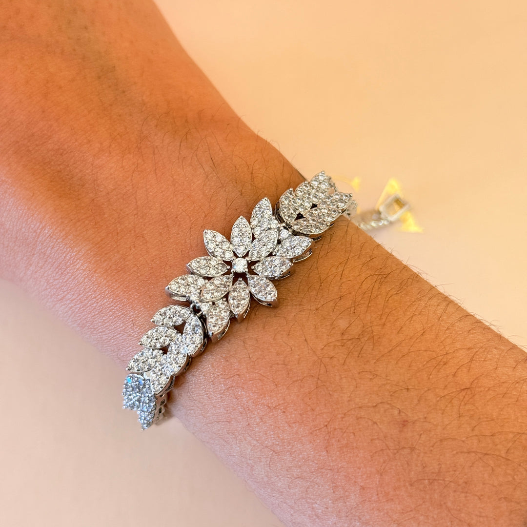 Marquise zircone silver bracelet
