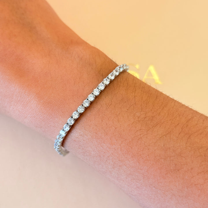 Tennis zircone sterling silver bracelet