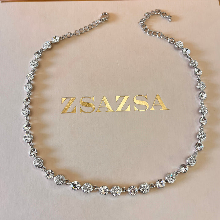 Swarovski crystal white gold plated necklace