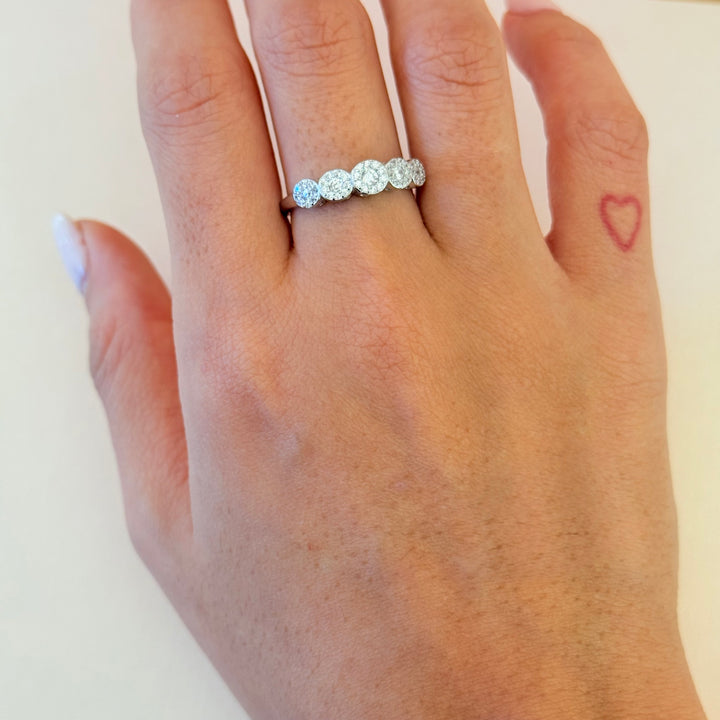 Dainty zircone sterling silver set