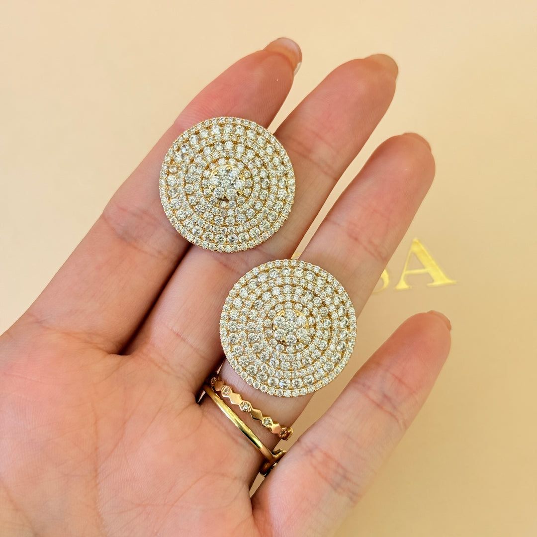 Round zircone gold plated set