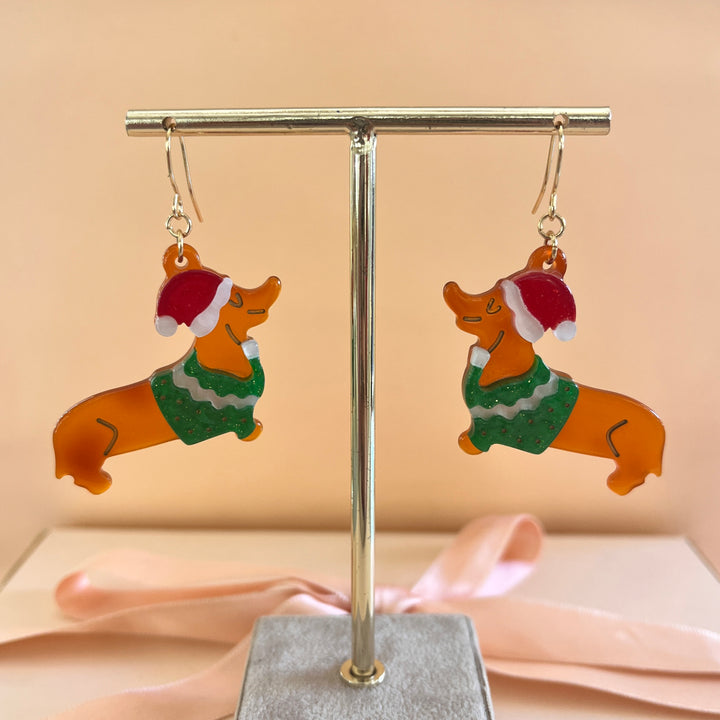 Christmas Dachshtund hooks