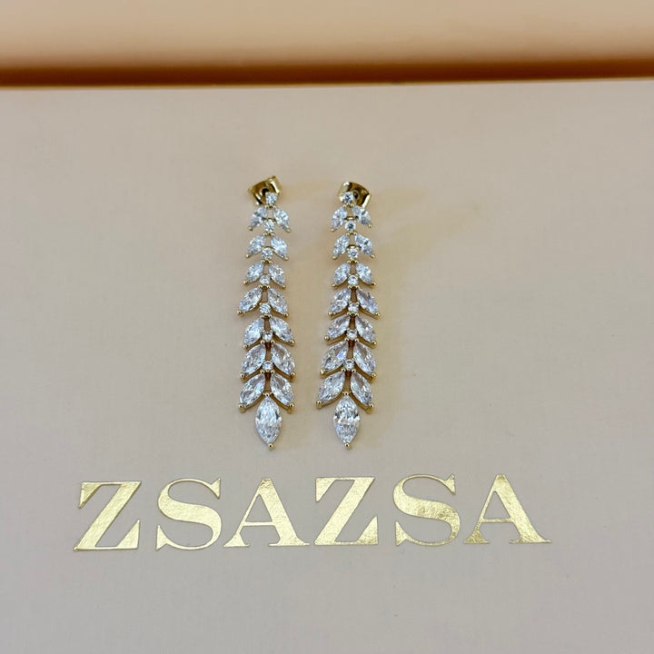 Marquise zircone gold plated