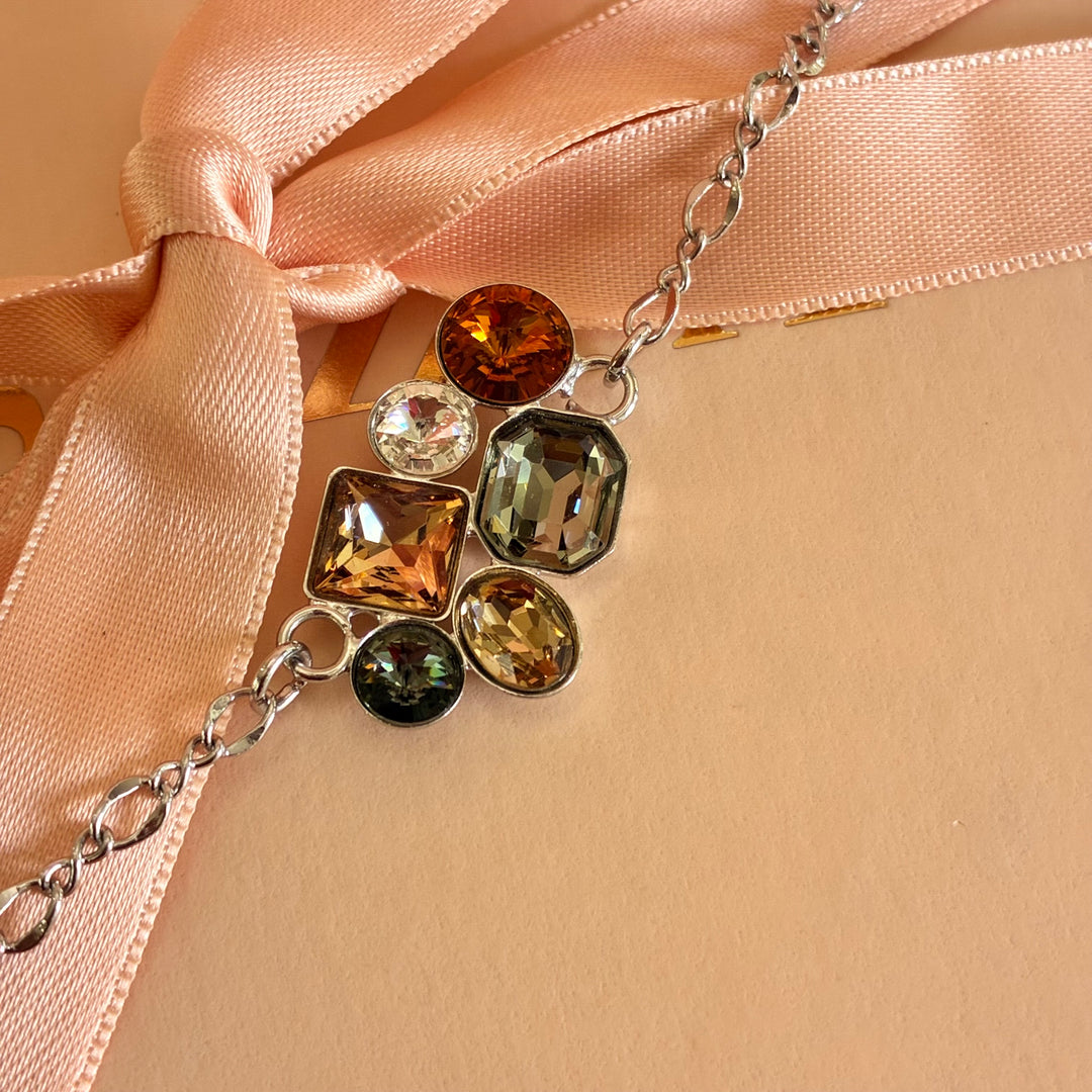 Multistone and multicolor Swarovski crystals bracelet