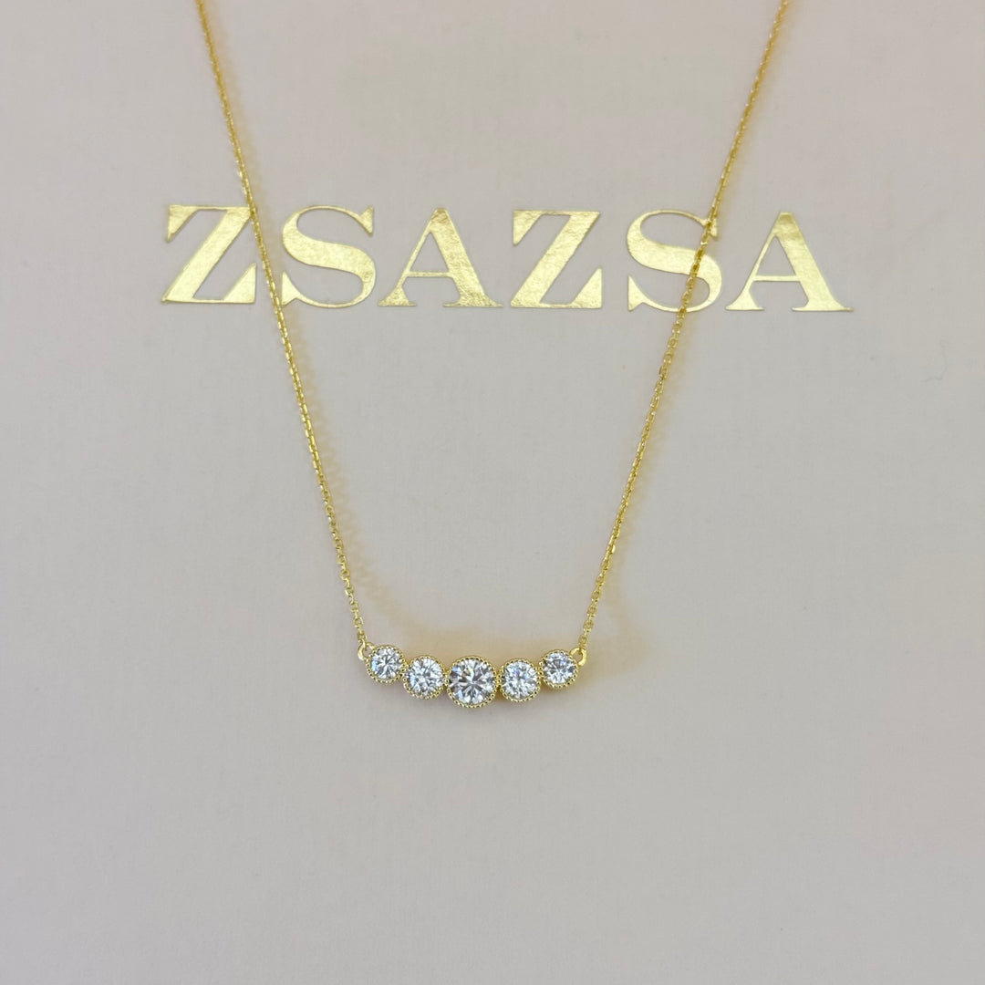 Rounds zircone gold plated set