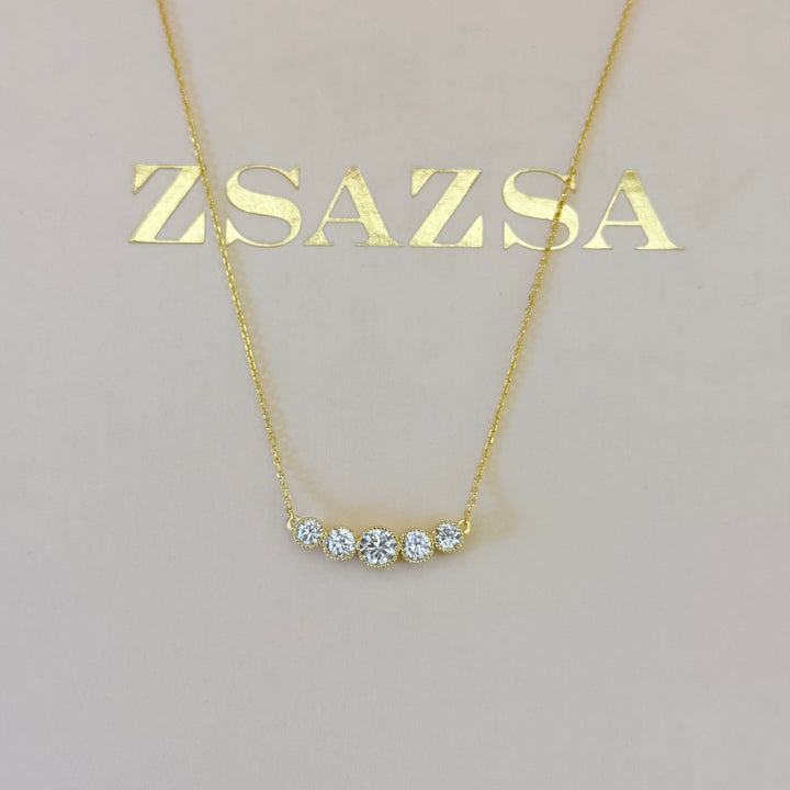 Rounds zircone gold plated set