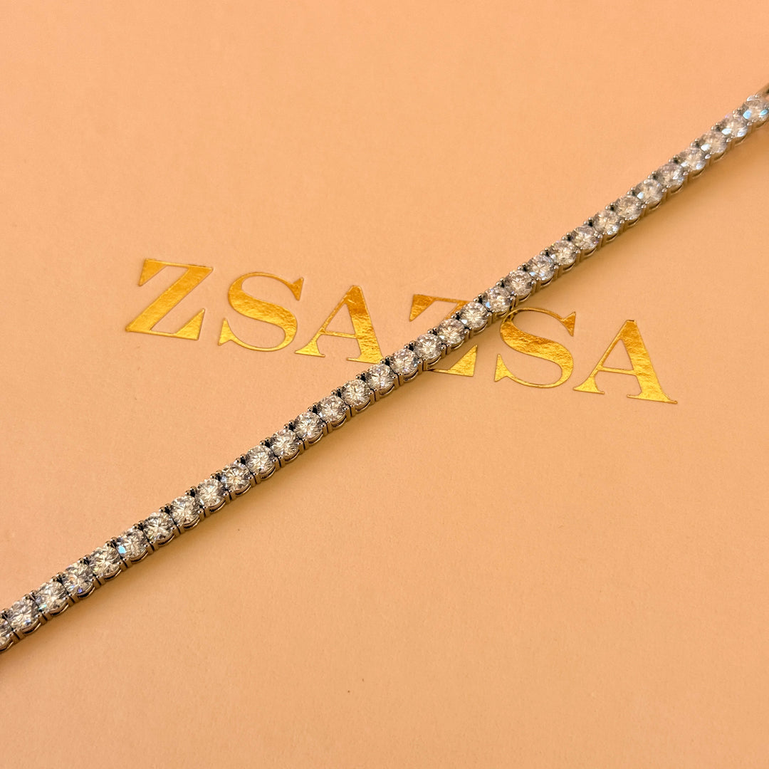Tennis zircone silver bracelet