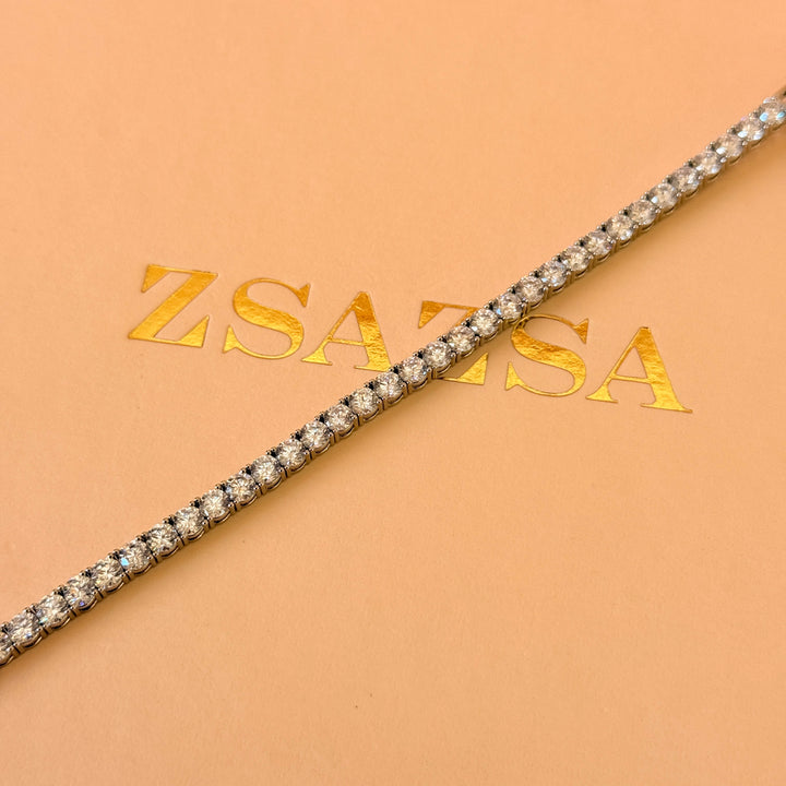 Tennis zircone silver bracelet