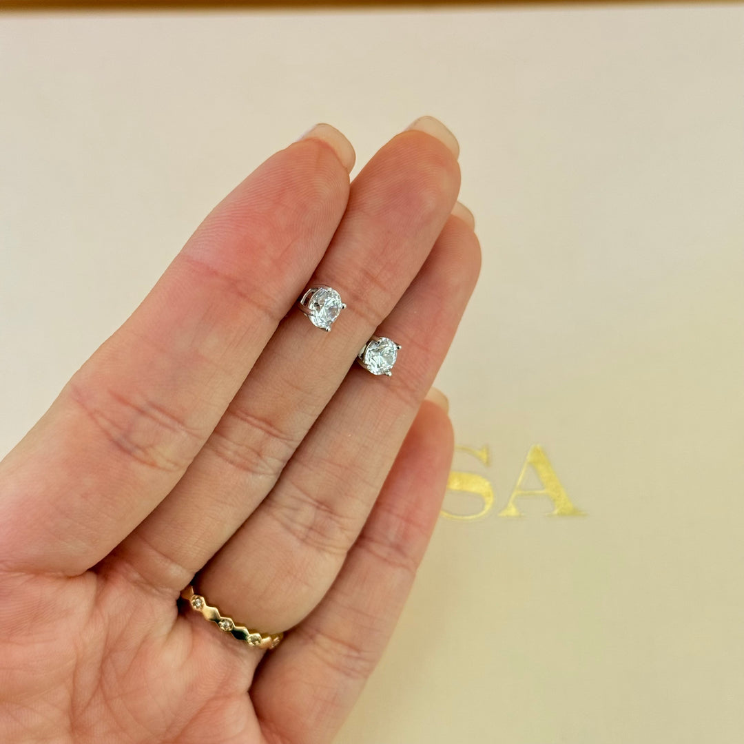 Dainty zircone sterling silver set