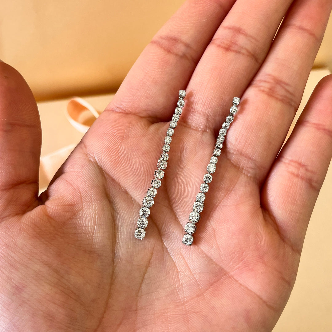 Tennis zircone white gold plated set