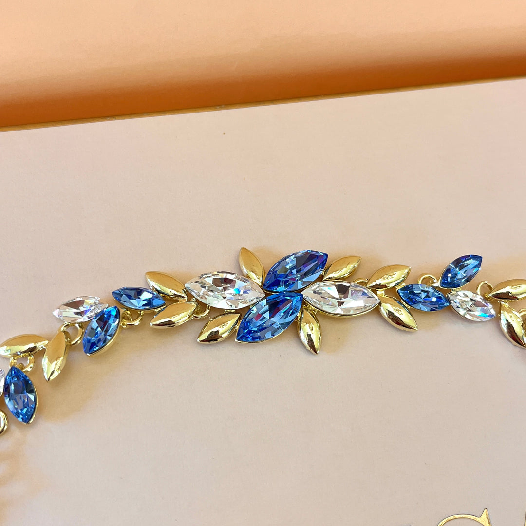 Light blue Swarovski crystal set