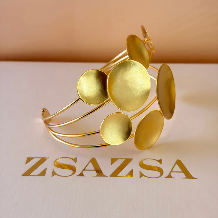 Handmade Full Circles Gold Set | Gold Plated | ZsaZsa