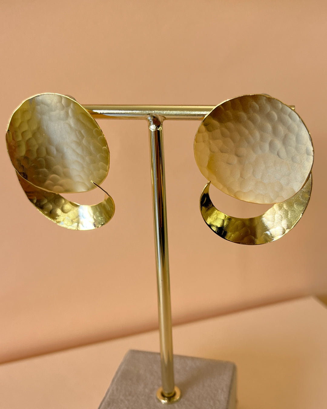Gold handmade studs