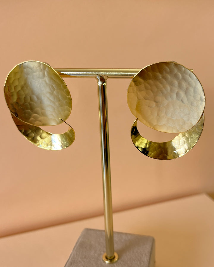 Gold handmade studs