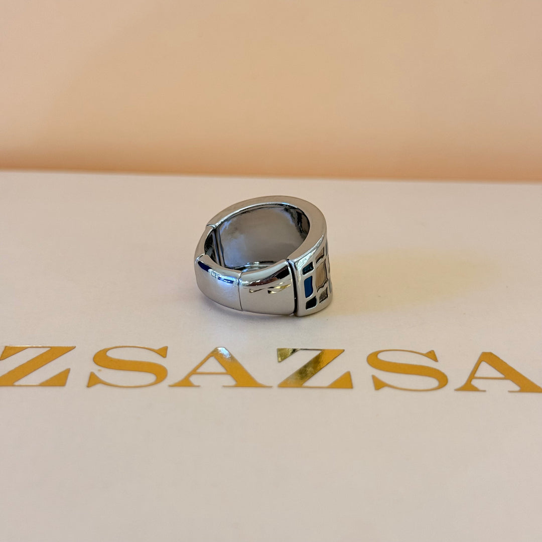 Blue & bronze silver Enamel Set