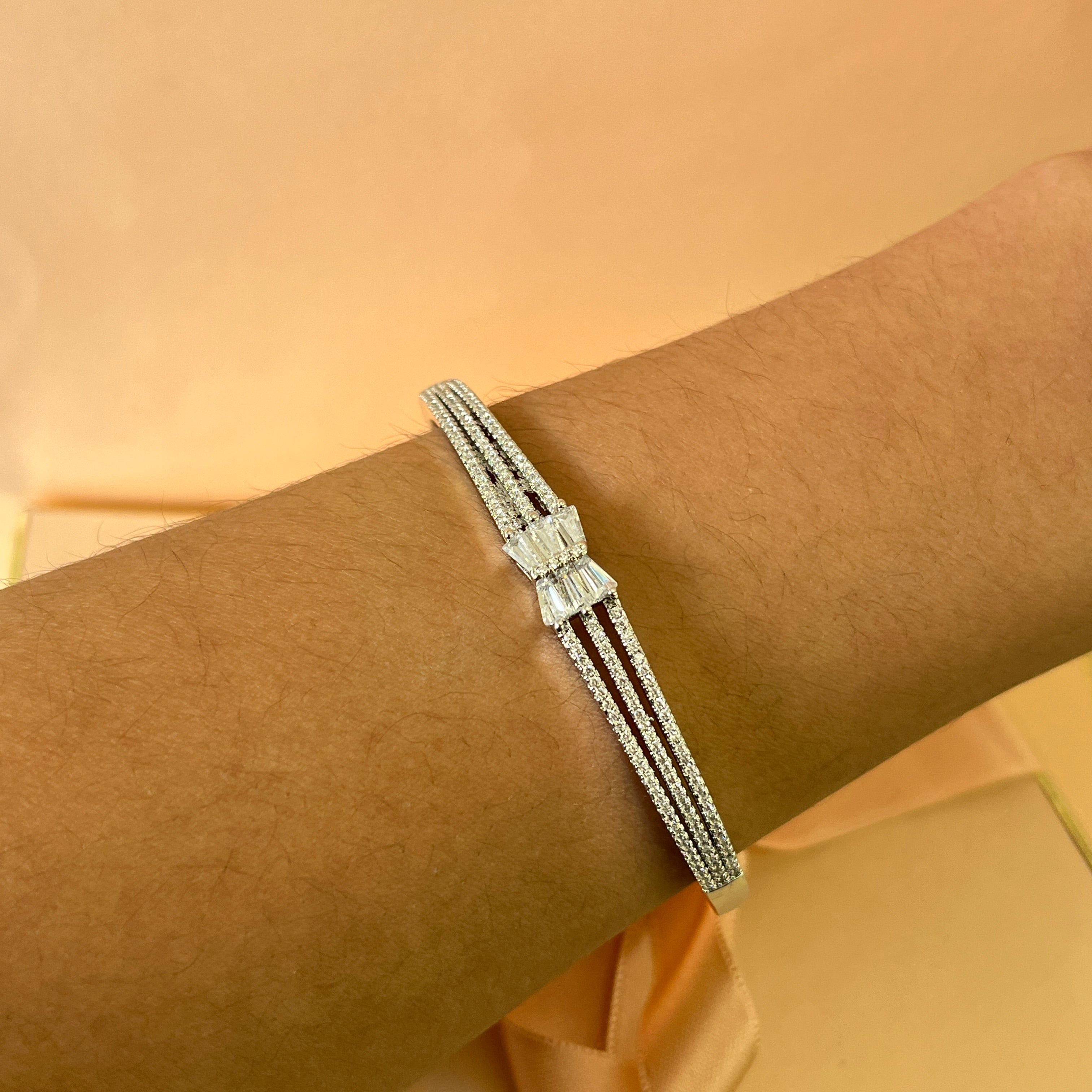 Baguette zircone bangle