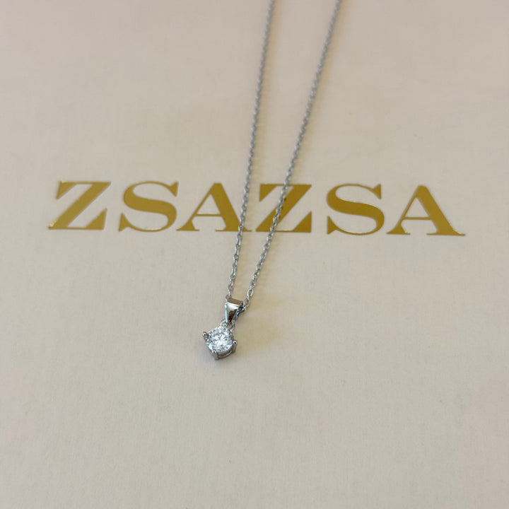 Solitaire zircone sterling silver set