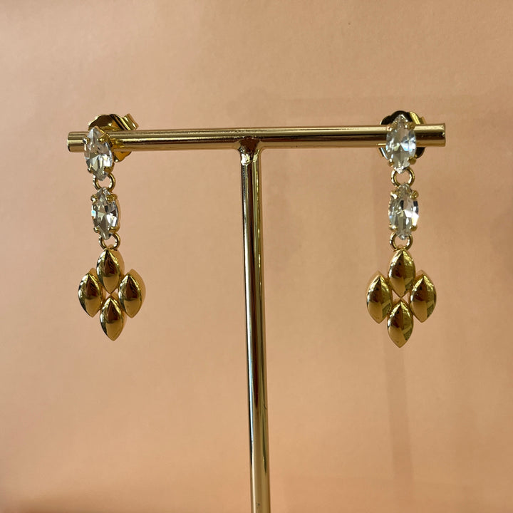 Swarovski crystals marquise gold plated earrings and bracelet