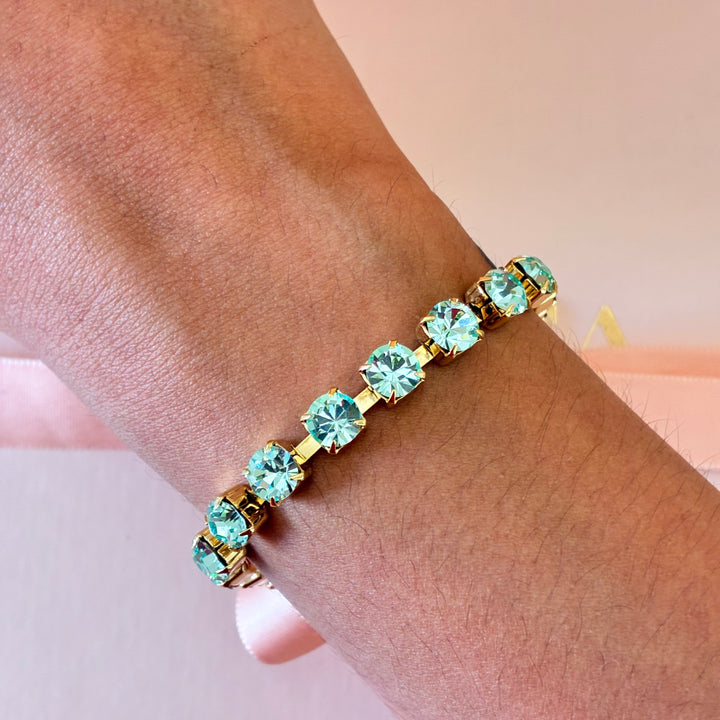 Mint Swarovski crystals bracelet