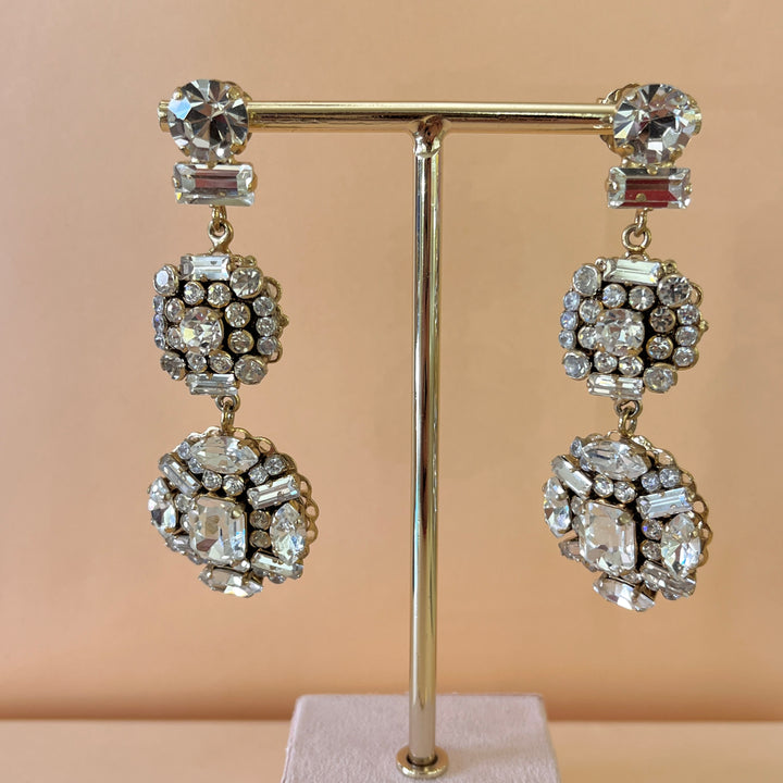 Swarovski crystals gold plated earrings