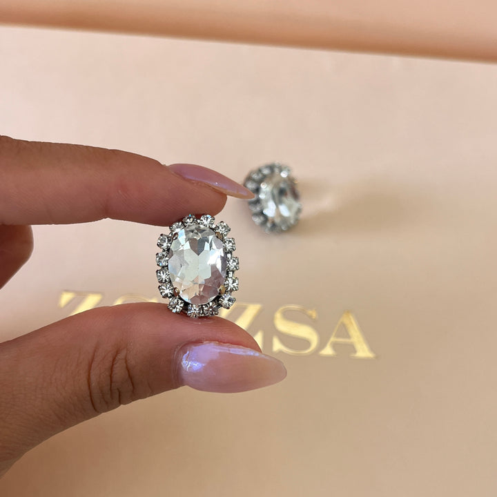 Swarovski crystals oval gold plated set
