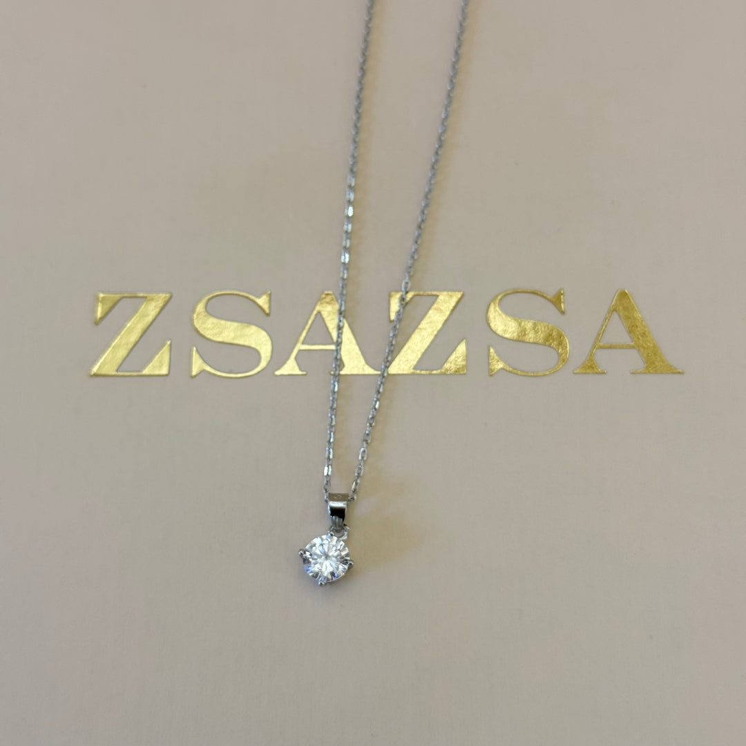 Solitaire zircone sterling silver set