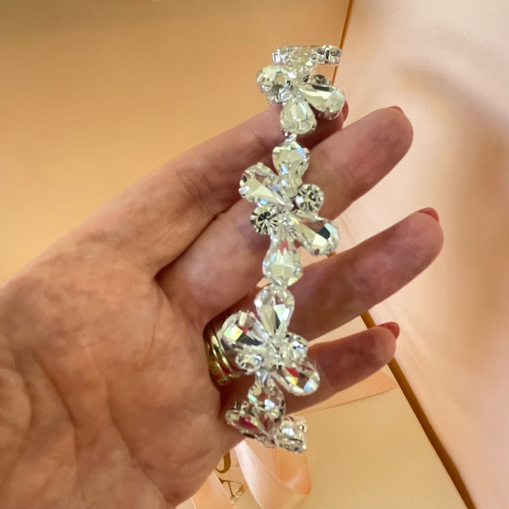 teardrop stone cluster headband