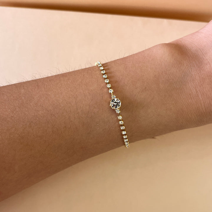 Preciosa crystals gold plated bracelet