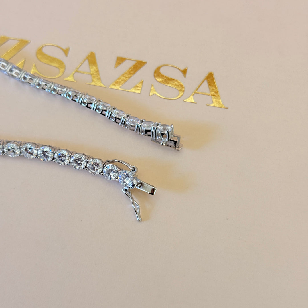 Tennis zircone sterling silver bracelet