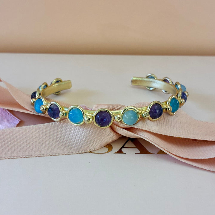Handmade amethyst gold plated set