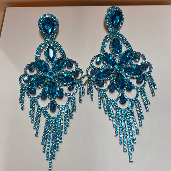 Big turquoise earrings