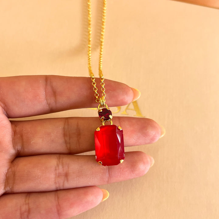 Red Swarovski crystals set