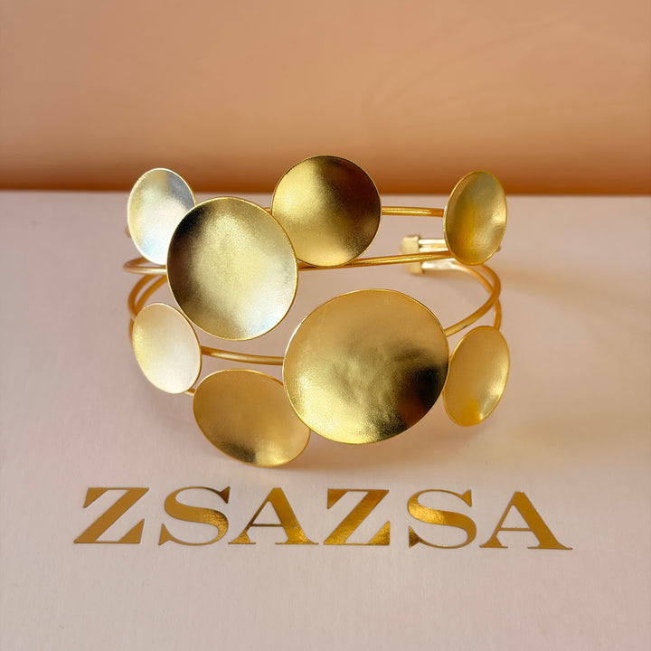 Handmade Full Circles Gold Set | Gold Plated | ZsaZsa