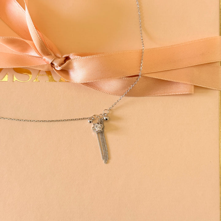 Dainty zircone silver bracelet