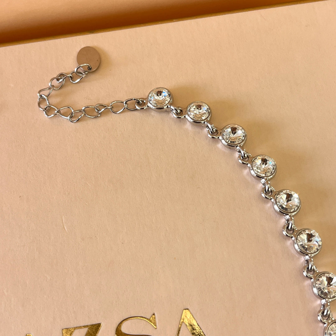Swarovski crystal white gold plated necklace