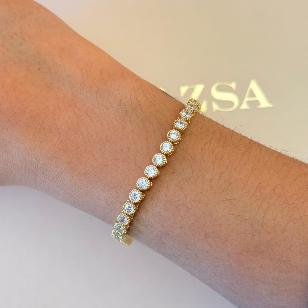 Teardrop zircone gold plated set