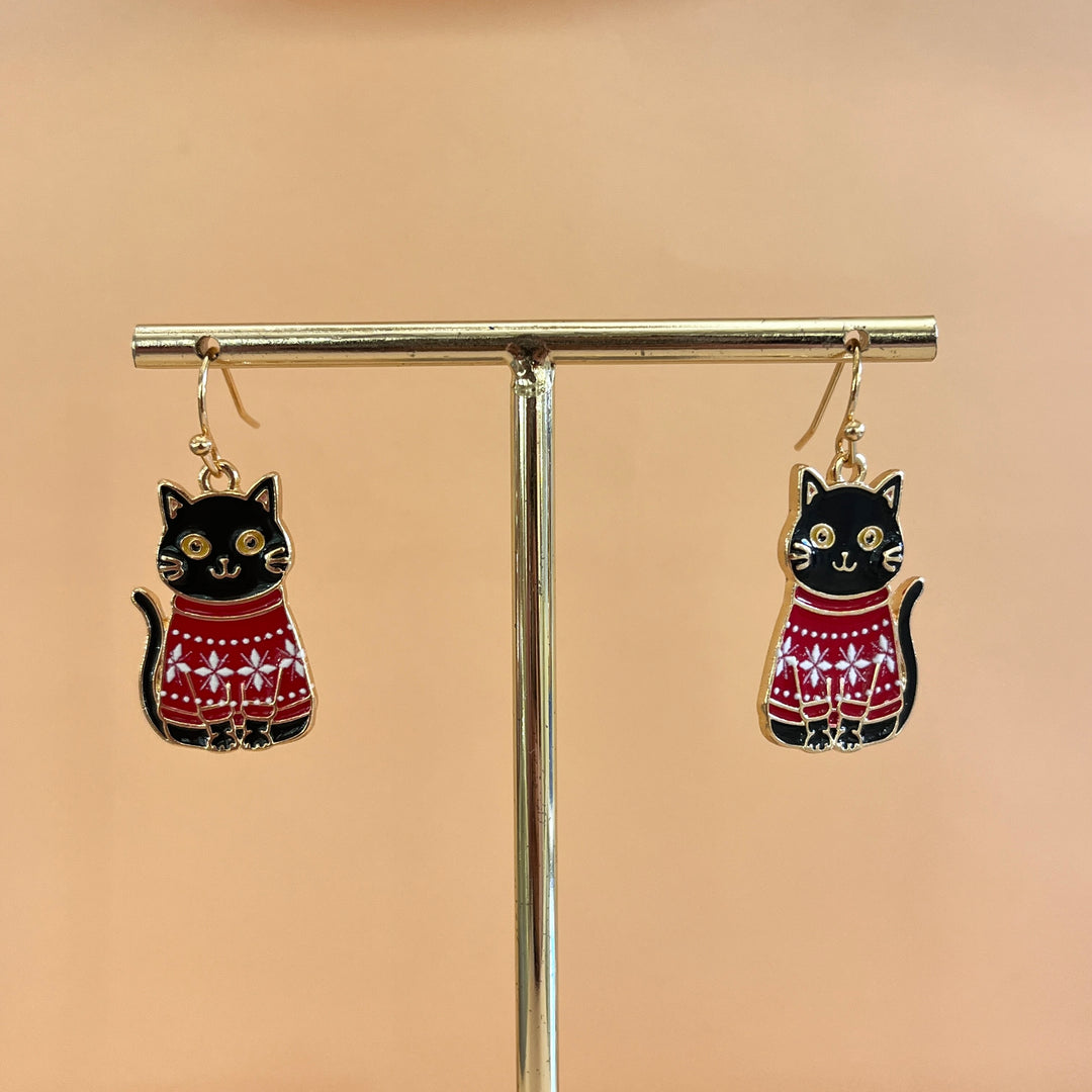 Red Christmas cat hooks