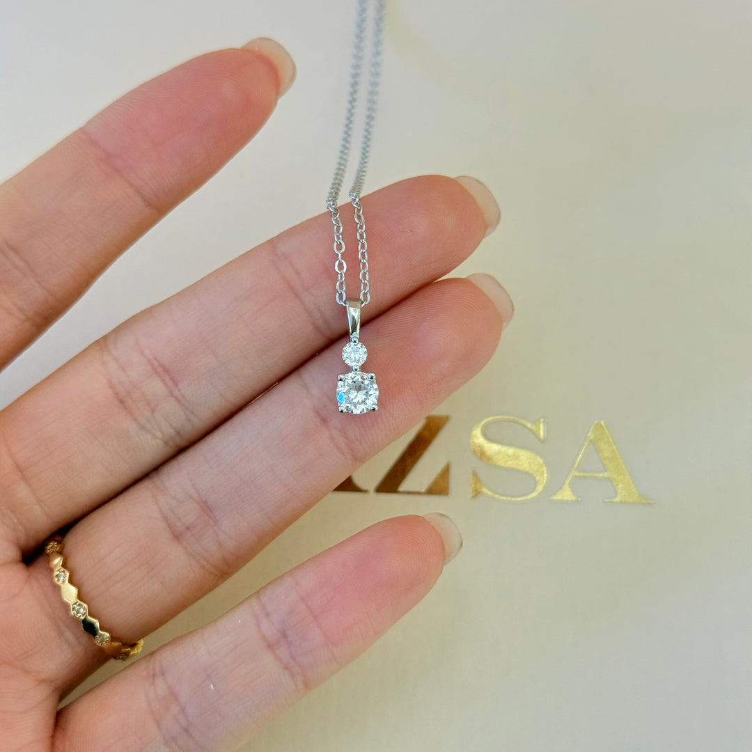 Dainty zircone sterling silver set