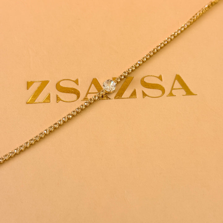 Dainty zircone gold plated set