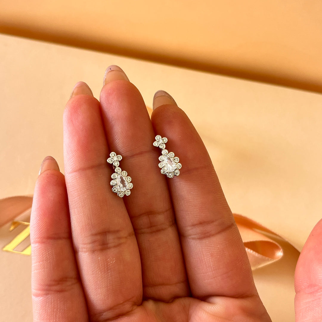 Teardrop zircone Sterling silver set