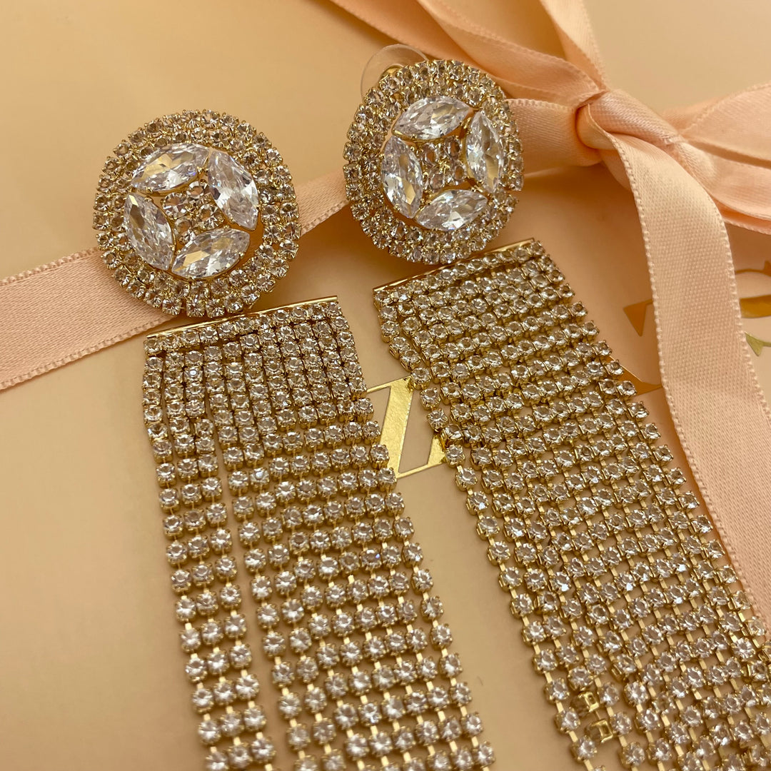 Long fringe earrings