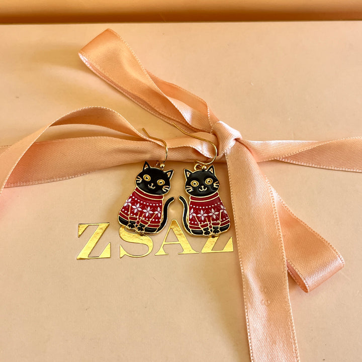 Red Christmas cat hooks