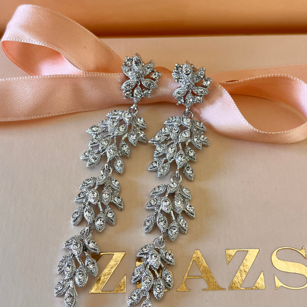 Swarovski crystals and white gold plated earrings and bracelet