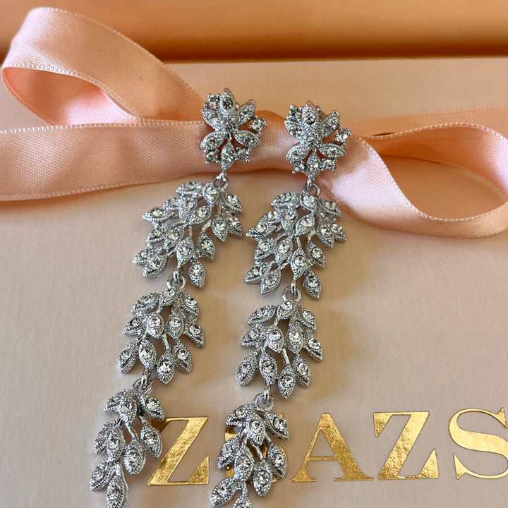 Swarovski crystals and white gold plated earrings and bracelet