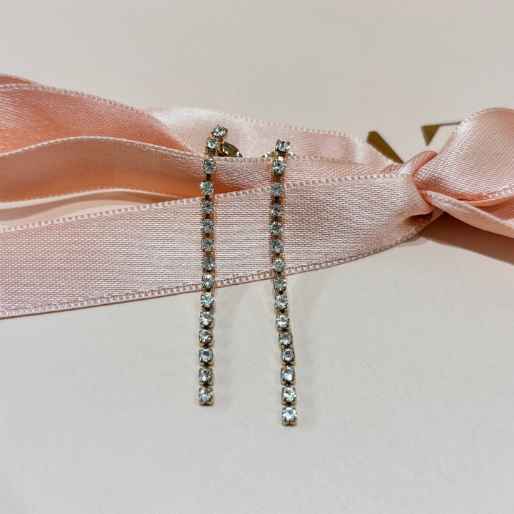 Tennis line earrings