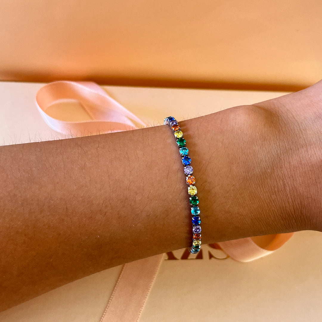 Multicolour zircone bracelet