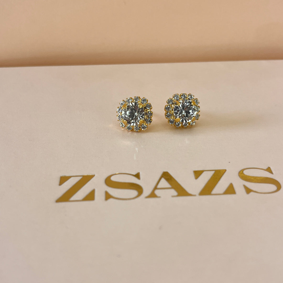 Preciosa crystals flower gold plated set