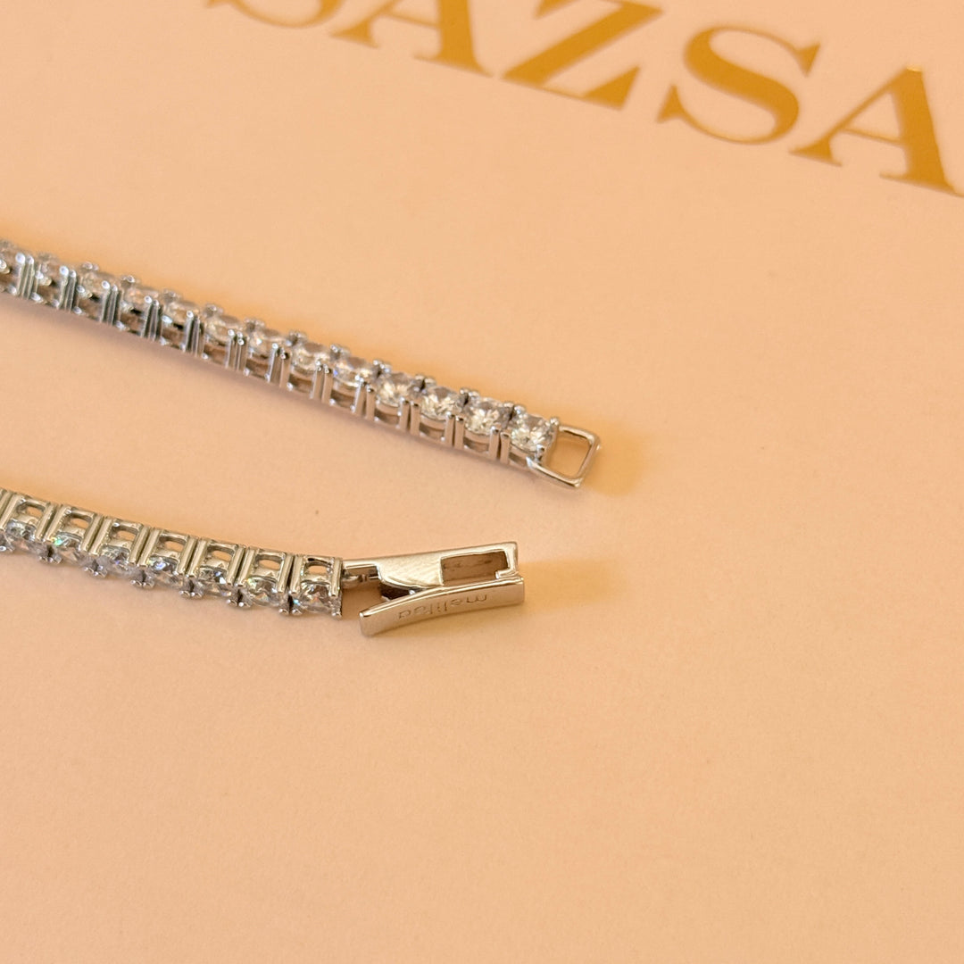 Tennis zircone sterling silver bracelet