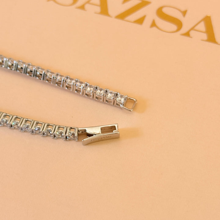 Tennis zircone sterling silver bracelet
